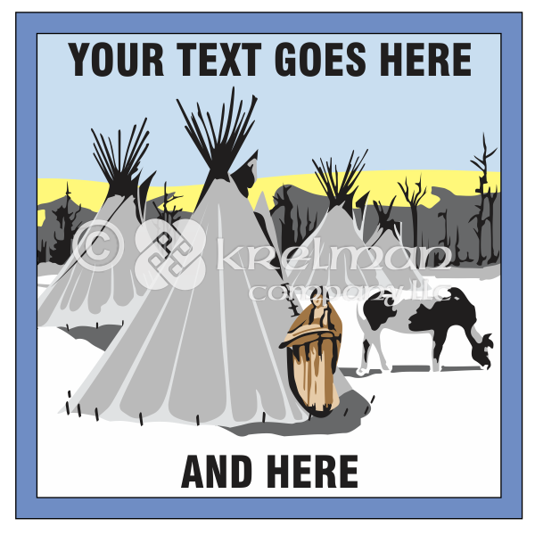 k1804-Native-American-Snowy-Village